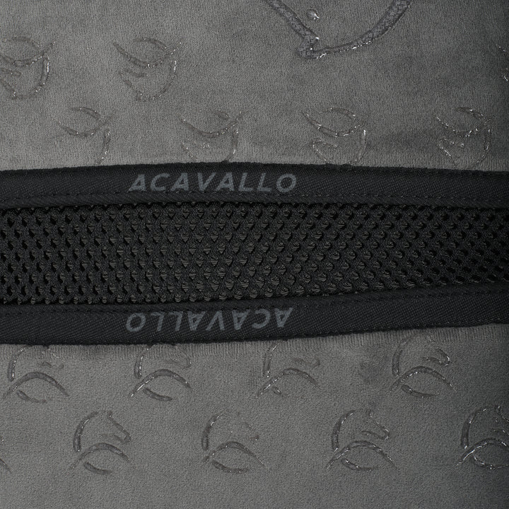 Acavallo Memory Foam 3D Spacer Louvre Silicone Grip Half Pad - Dressage - Grey