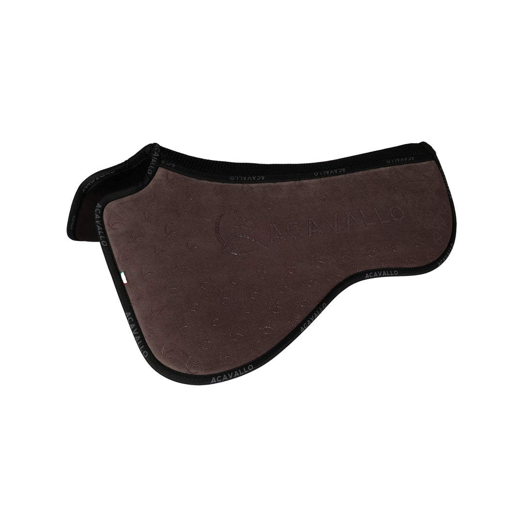 Acavallo Memory Foam 3D Spacer Louvre Silicone Grip Half Pad - Dressage - Brown
