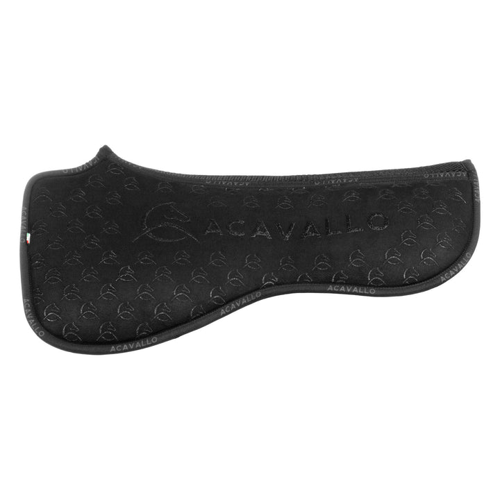 Acavallo Memory Foam 3D Spacer Louvre Silicone Grip Half Pad - Dressage - Black