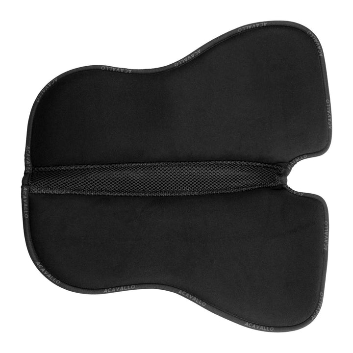 Acavallo Memory Foam 3D Spacer Louvre Silicone Grip Half Pad - Dressage - Black