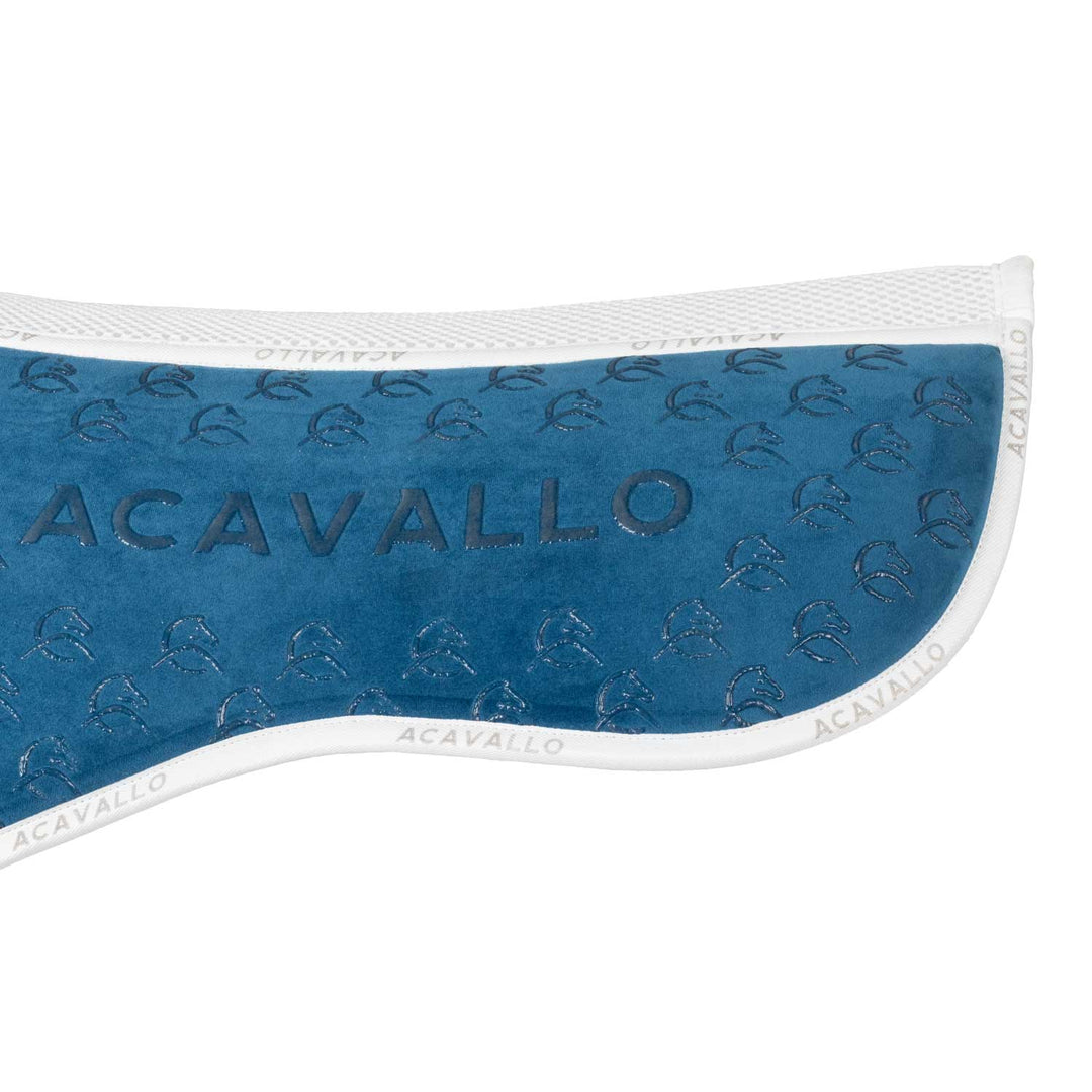 Acavallo Memory Foam 3D Spacer Louvre Silicone Grip Half Pad - Dressage - Ocean