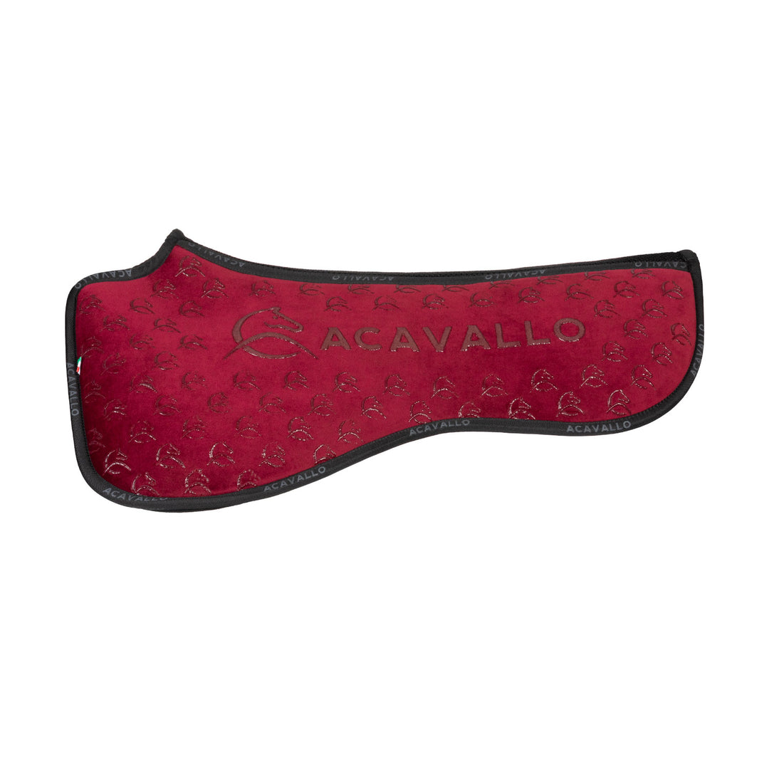 Acavallo Memory Foam 3D Spacer Louvre Silicone Grip Half Pad - Dressage - Wine