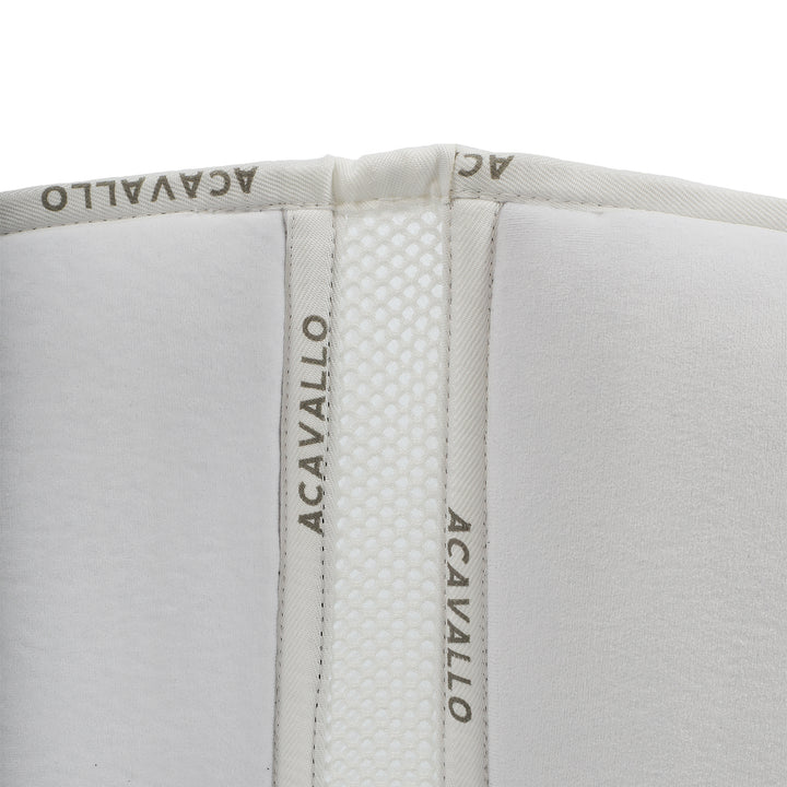 Acavallo Memory Foam 3D Spacer Louvre Half Pad - Dressage - White