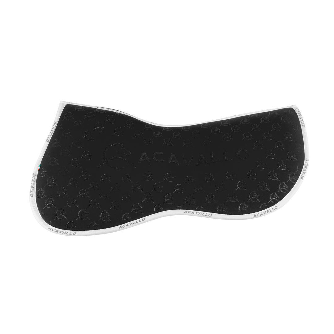 Acavallo Memory Foam Classic Bamboo Silicone Grip Half Pad - Black/White