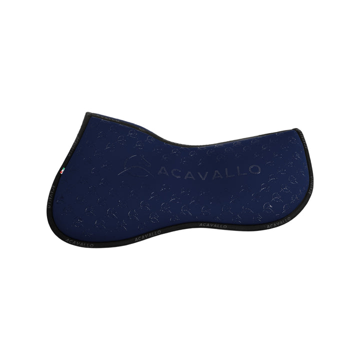 Acavallo Memory Foam Classic Bamboo Silicone Grip Half Pad - Deep Blue/Black