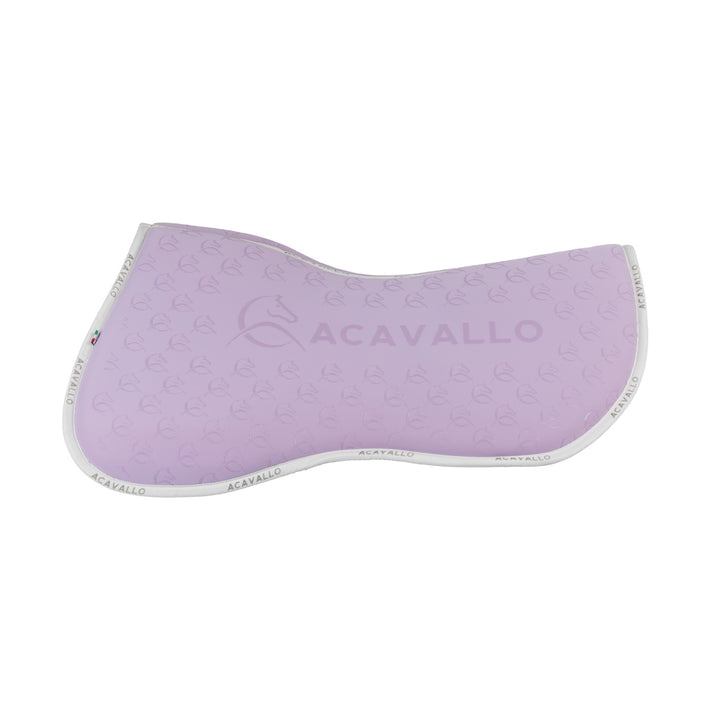 Acavallo Memory Foam Classic Bamboo Silicone Grip Half Pad - Lilla/White