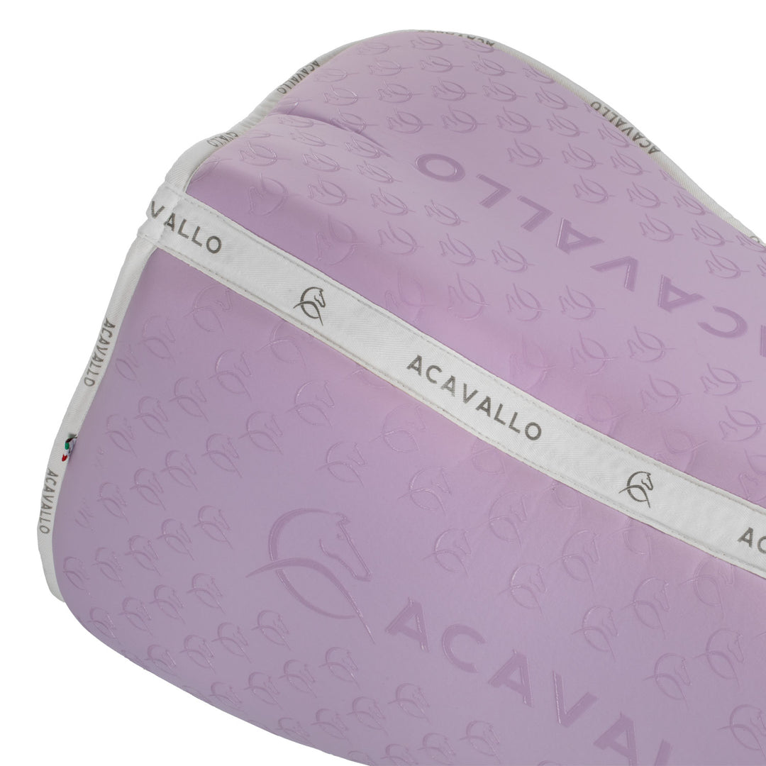 Acavallo Memory Foam Classic Bamboo Silicone Grip Half Pad - Lilla/White