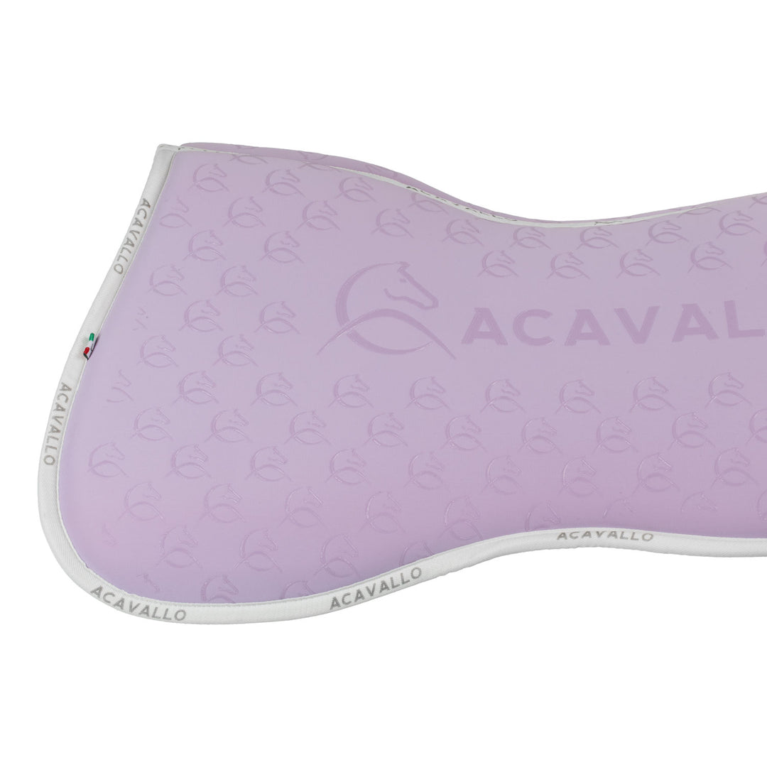 Acavallo Memory Foam Classic Bamboo Silicone Grip Half Pad - Lilla/White