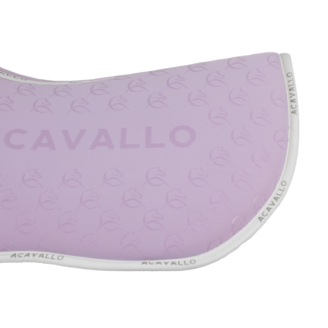Acavallo Memory Foam Classic Bamboo Silicone Grip Half Pad - Lilla/White