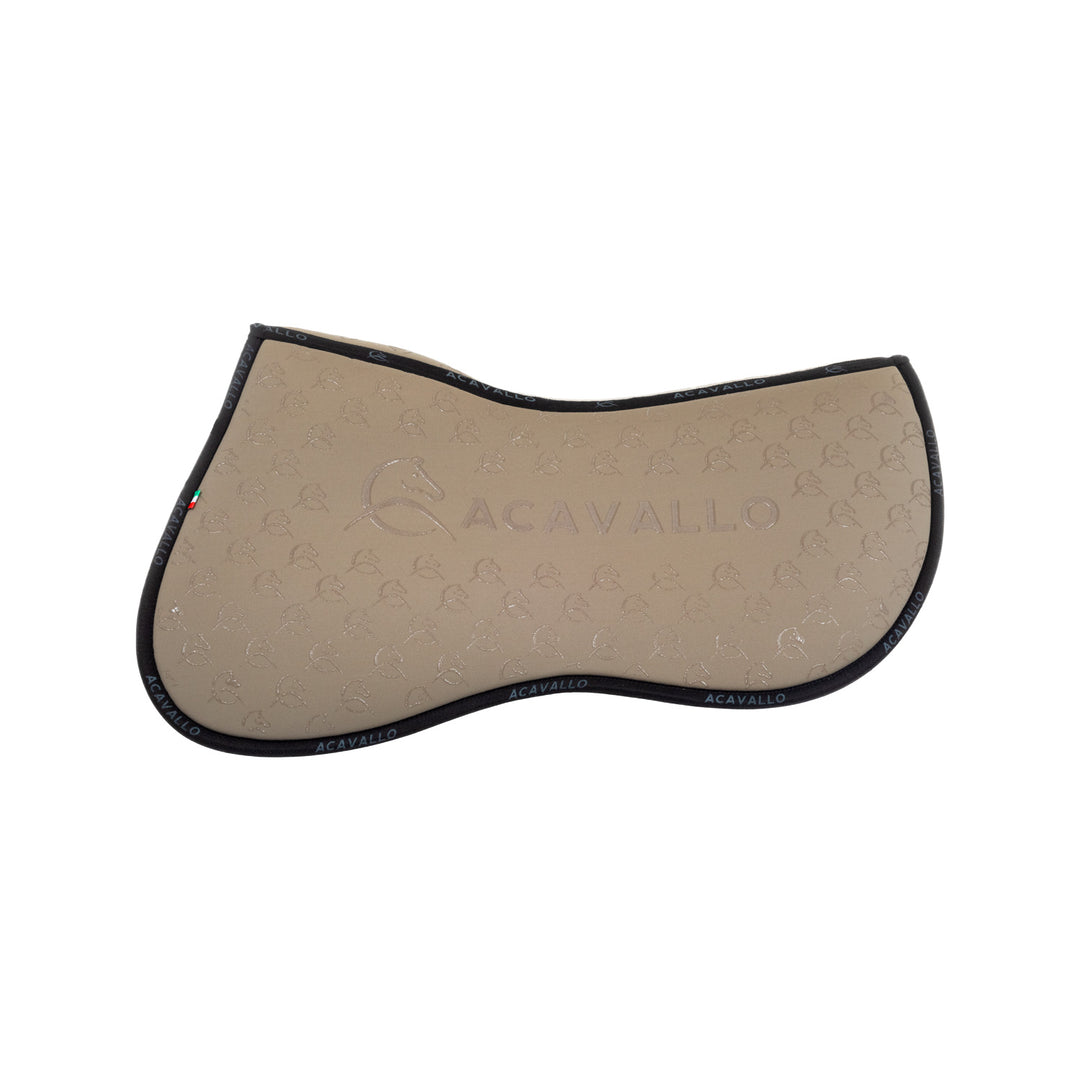 Acavallo Memory Foam Classic Bamboo Silicone Grip Half Pad - Sand/Black