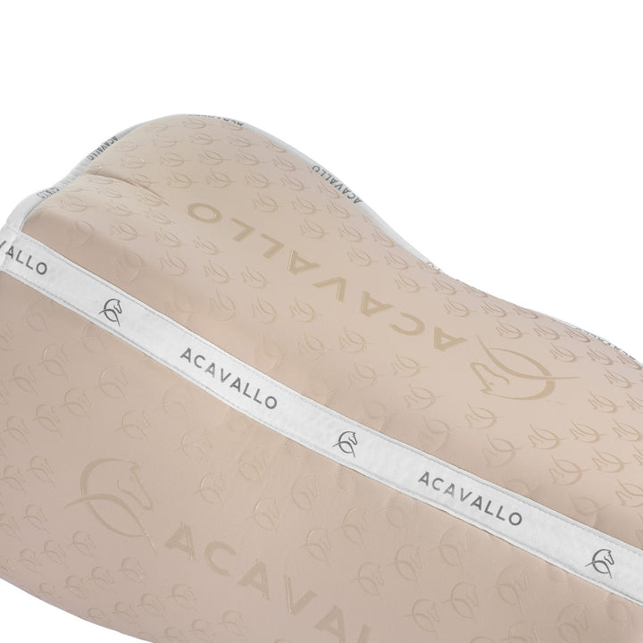 Acavallo Memory Foam Classic Bamboo Silicone Grip Half Pad - Sand/White