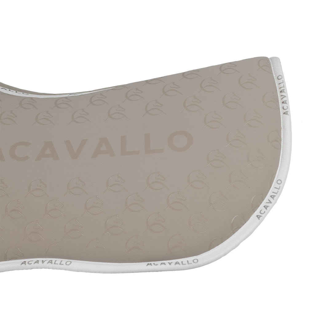 Acavallo Memory Foam Classic Bamboo Silicone Grip Half Pad - Terra/White