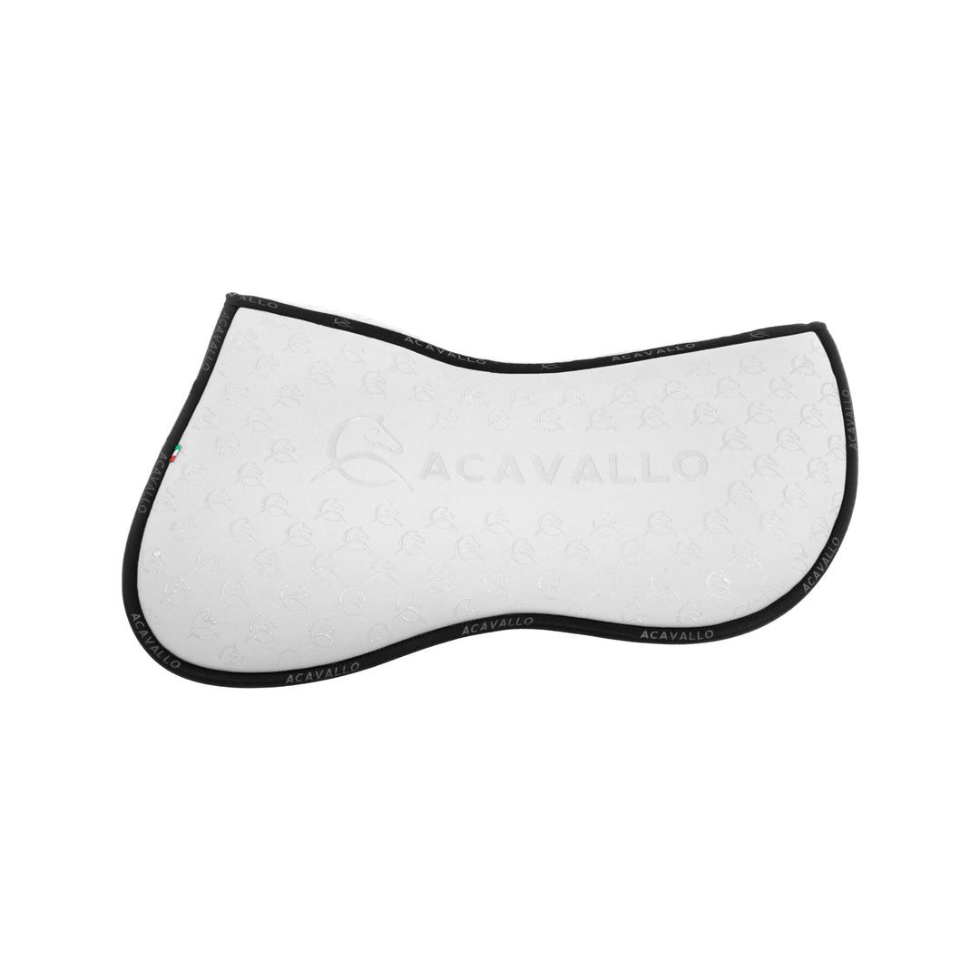 Acavallo Memory Foam Classic Bamboo Silicone Grip Half Pad - White/Black