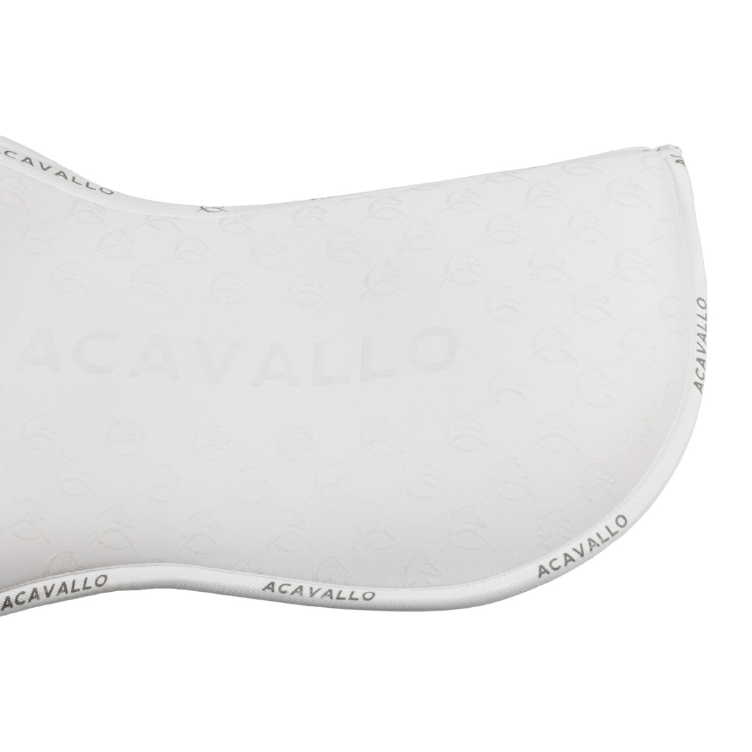 Acavallo Memory Foam Classic Bamboo Silicone Grip Half Pad - White/White