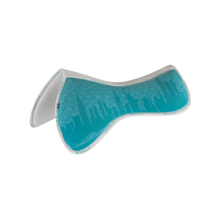Acavallo Memory Foam Withers Free 3D Spacer Louvre &amp; Silicone Grip Half Pad - Sky Blue