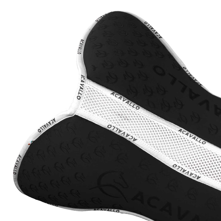 Acavallo Memory Foam Withers Free 3D Spacer Silicone Grip Half Pad - Black/White