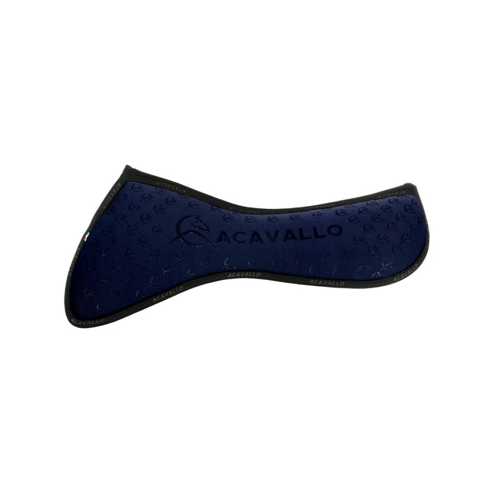 Acavallo Memory Foam Withers Free 3D Spacer Silicone Grip Half Pad - Deep Blue/Black