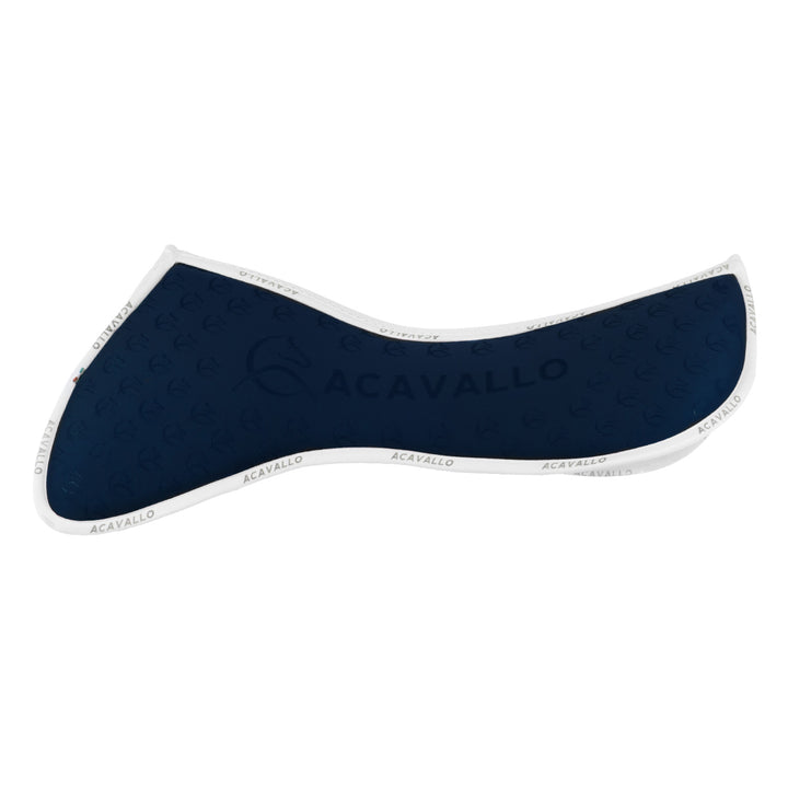 Acavallo Memory Foam Withers Free 3D Spacer Silicone Grip Half Pad - Deep Blue/White