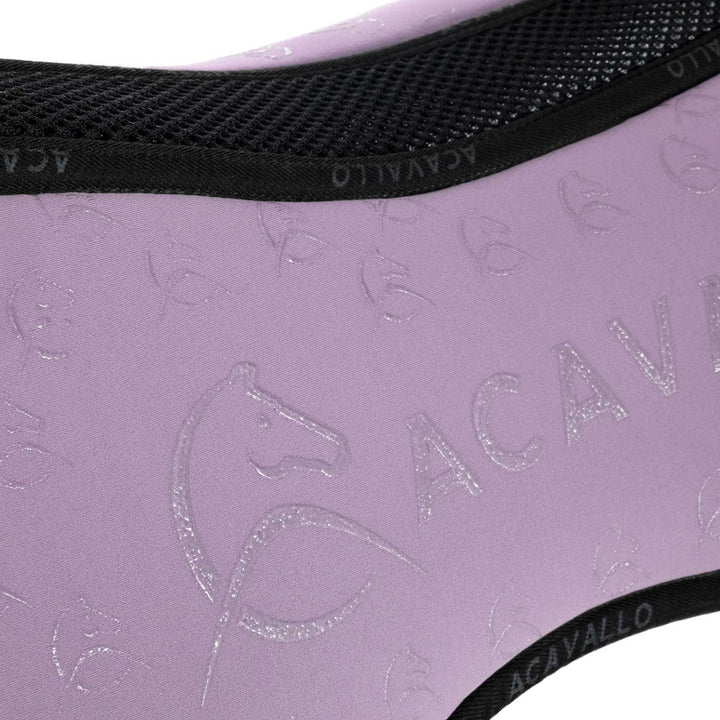 Acavallo Memory Foam Withers Free 3D Spacer Silicone Grip Half Pad - Lilla/Black