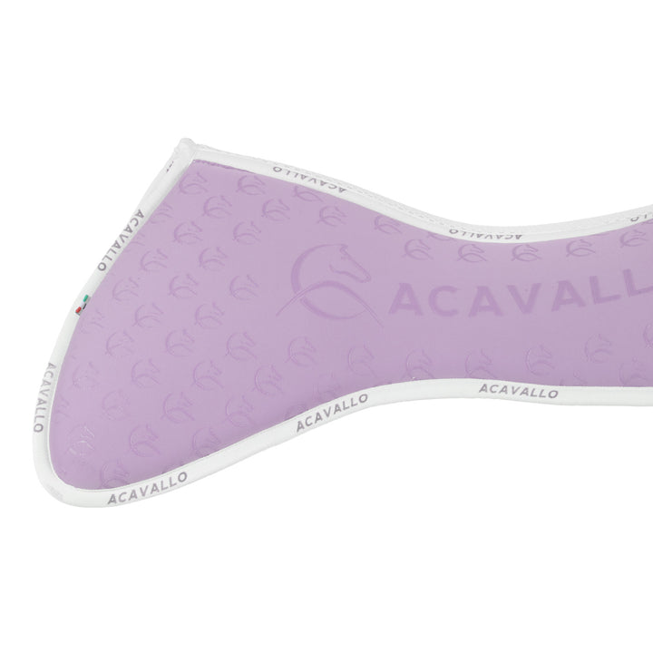 Acavallo Memory Foam Withers Free 3D Spacer Silicone Grip Half Pad - Lilla/White
