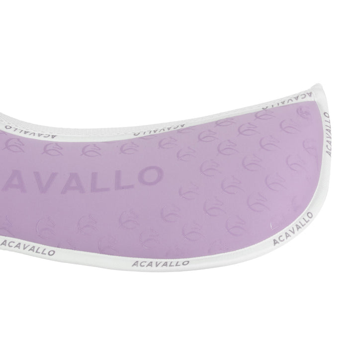 Acavallo Memory Foam Withers Free 3D Spacer Silicone Grip Half Pad - Lilla/White
