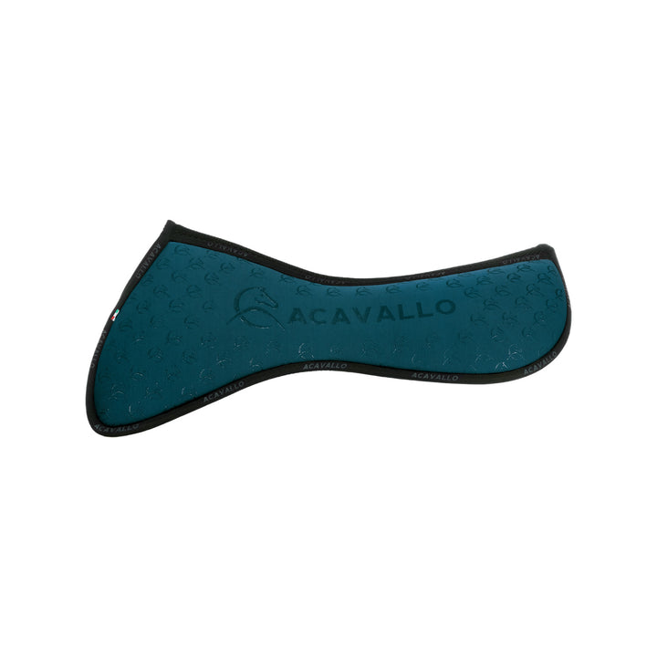 Acavallo Memory Foam Withers Free 3D Spacer Silicone Grip Half Pad - Petrol/Black