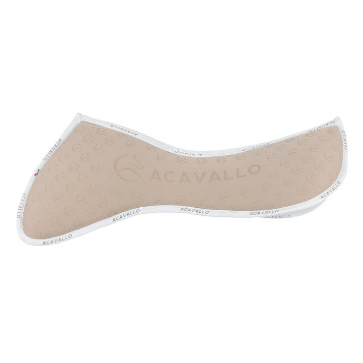 Acavallo Memory Foam Withers Free 3D Spacer Silicone Grip Half Pad - Sand/White