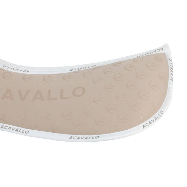 Acavallo Memory Foam Withers Free 3D Spacer Silicone Grip Half Pad - Sand/White
