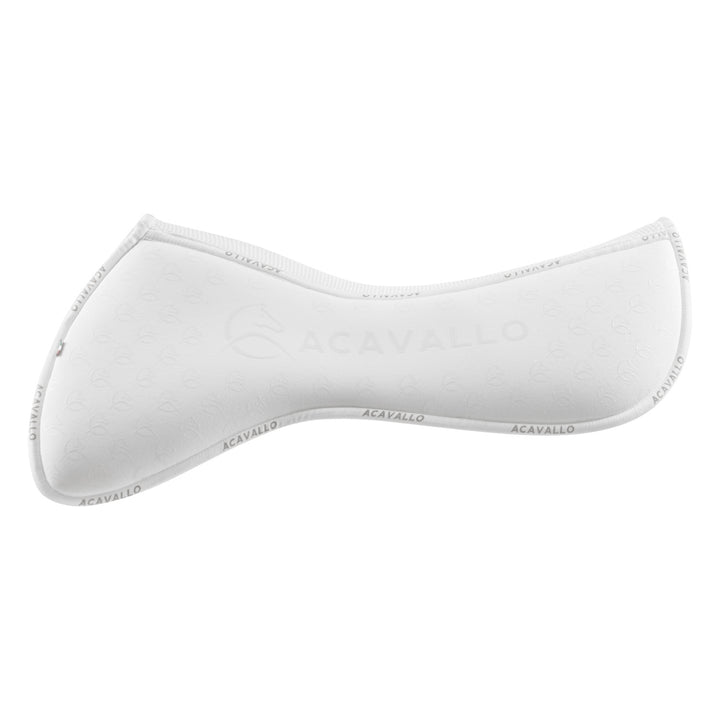 Acavallo Memory Foam Withers Free 3D Spacer Silicone Grip Half Pad - White/White
