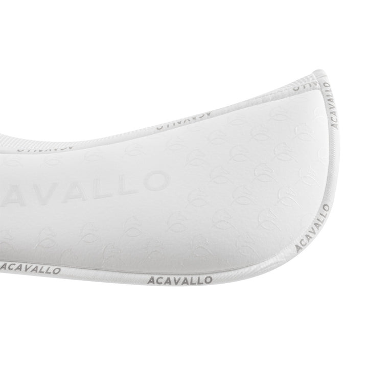 Acavallo Memory Foam Withers Free 3D Spacer Silicone Grip Half Pad - White/White