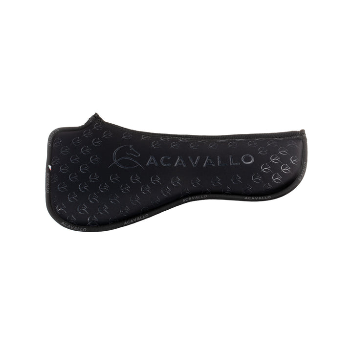 Acavallo Memory Foam 3D Spacer Silicone Grip Half Pad - Dressage - Black/Black