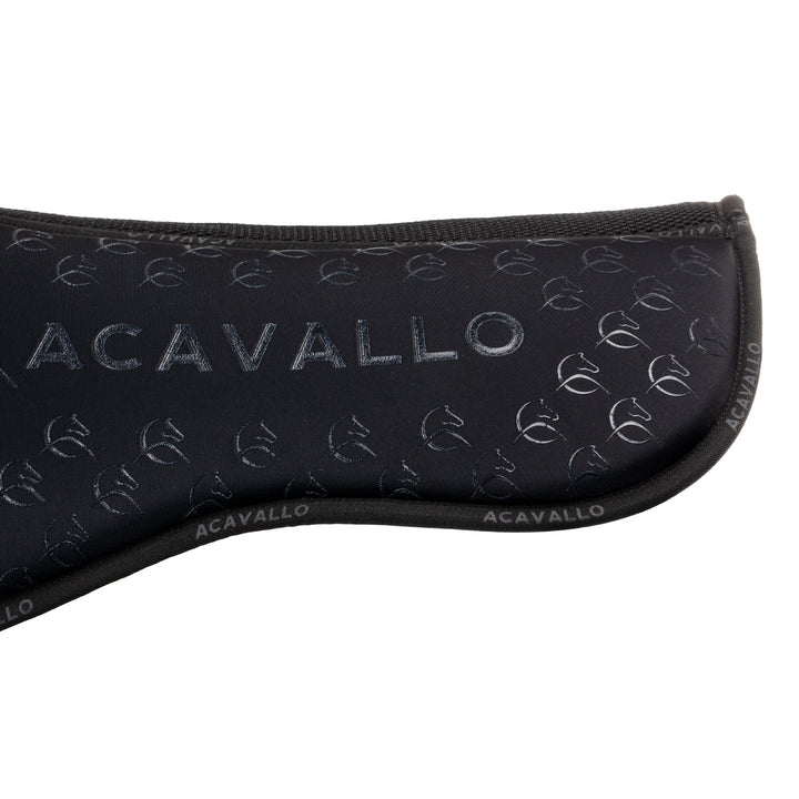 Acavallo Memory Foam 3D Spacer Silicone Grip Half Pad - Dressage - Black/Black