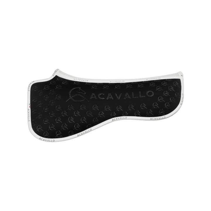 Acavallo Memory Foam 3D Spacer Silicone Grip Half Pad - Dressage - Black/White