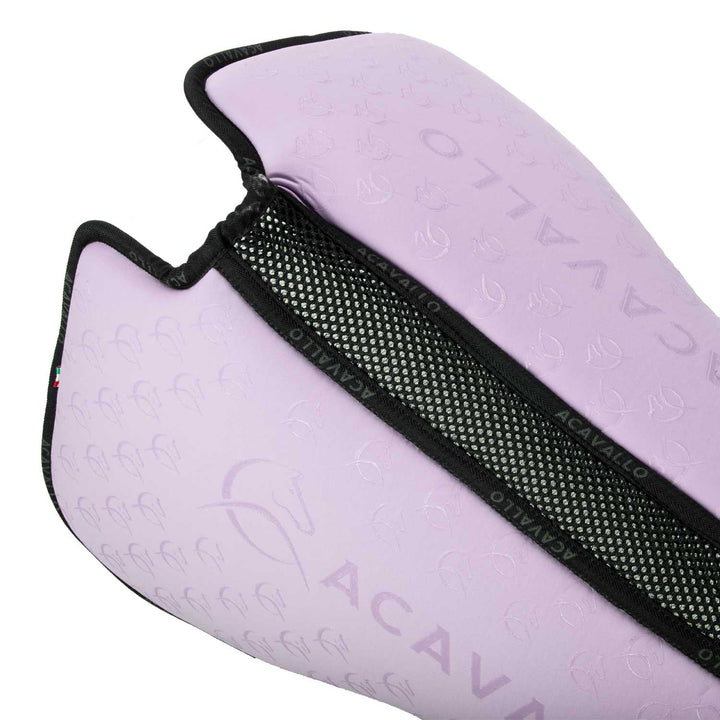 Acavallo Memory Foam 3D Spacer Silicone Grip Half Pad - Dressage - Lilla/Black