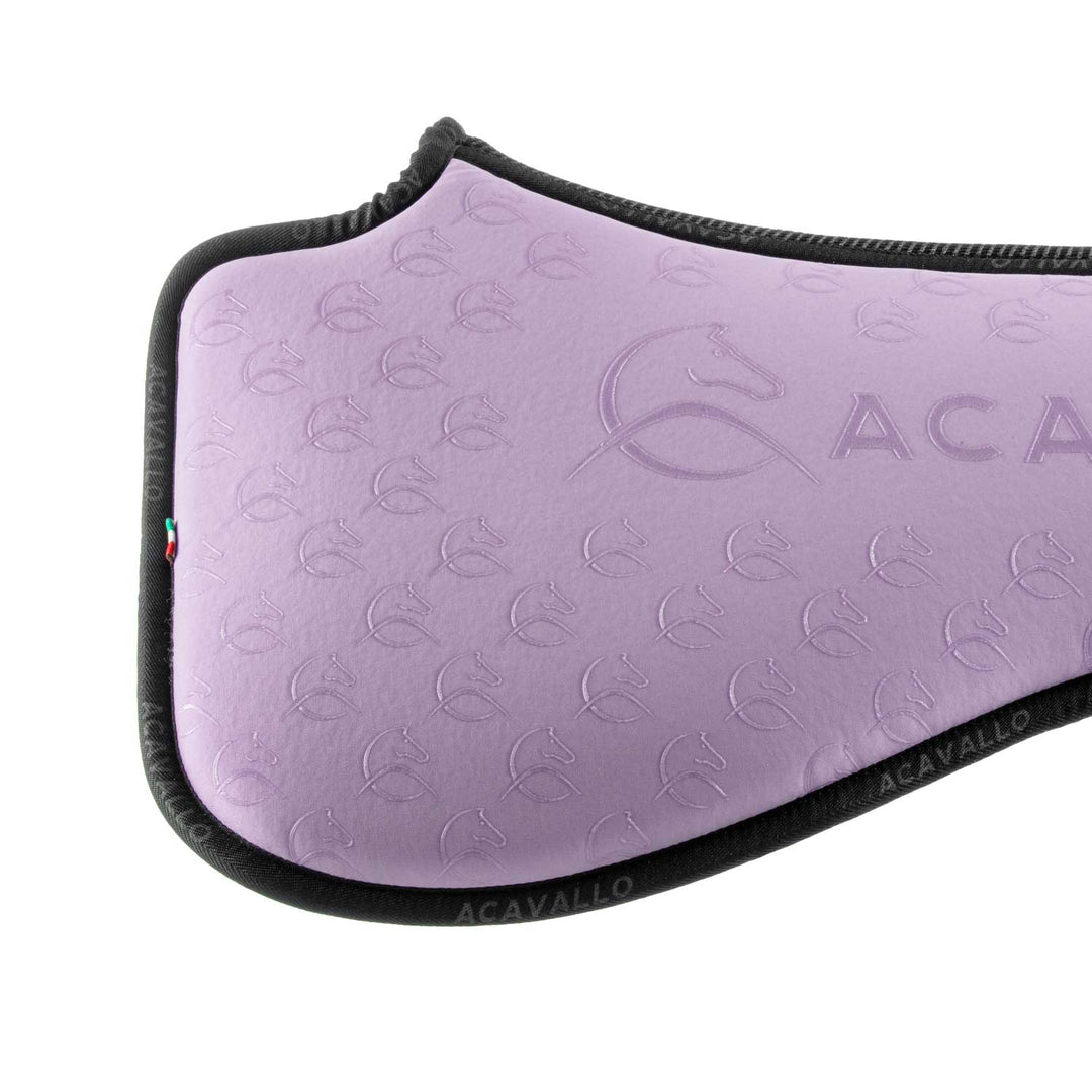 Acavallo Memory Foam 3D Spacer Silicone Grip Half Pad - Dressage - Lilla/Black