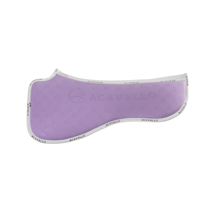 Acavallo Memory Foam 3D Spacer Silicone Grip Half Pad - Dressage - Lilla/White