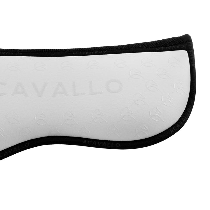 Acavallo Memory Foam 3D Spacer Silicone Grip Half Pad - Dressage - White/Black