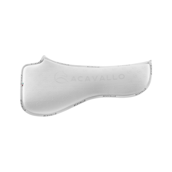 Acavallo Memory Foam 3D Spacer Silicone Grip Half Pad - Dressage - White/White