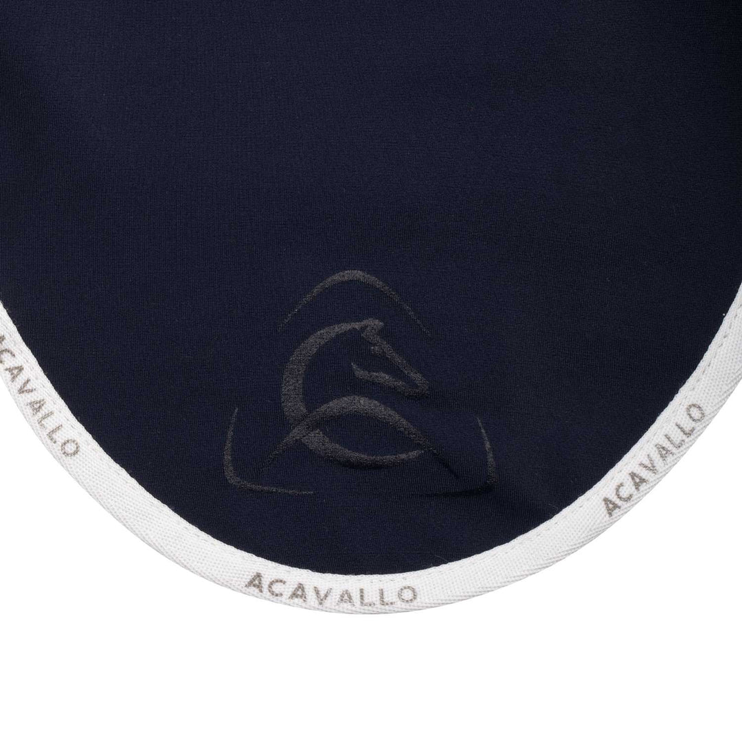 Acavallo Elastane Fly Veil Silicone Logo - Deep Blue/White