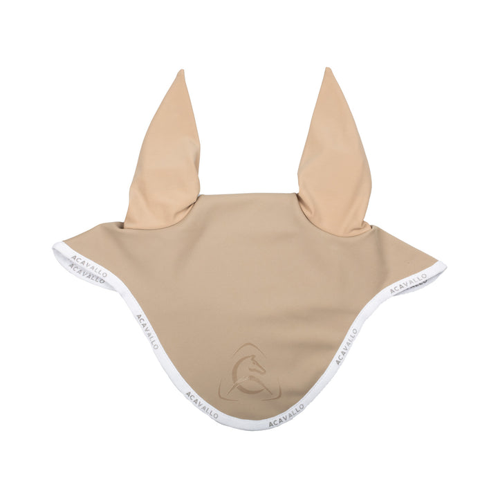 Acavallo Elastane Fly Veil Silicone Logo - Sand/White
