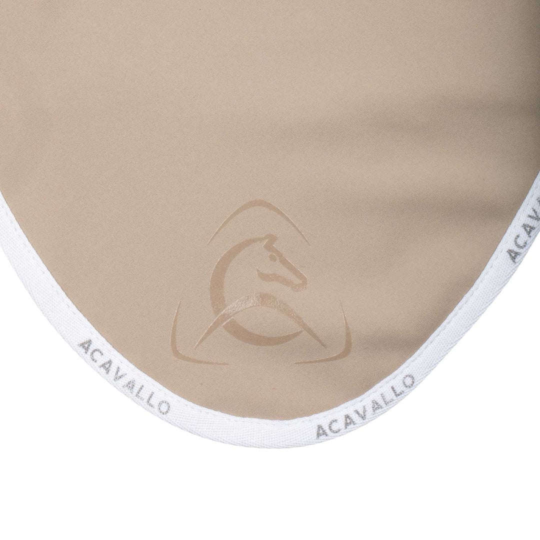 Acavallo Elastane Fly Veil Silicone Logo - Sand/White