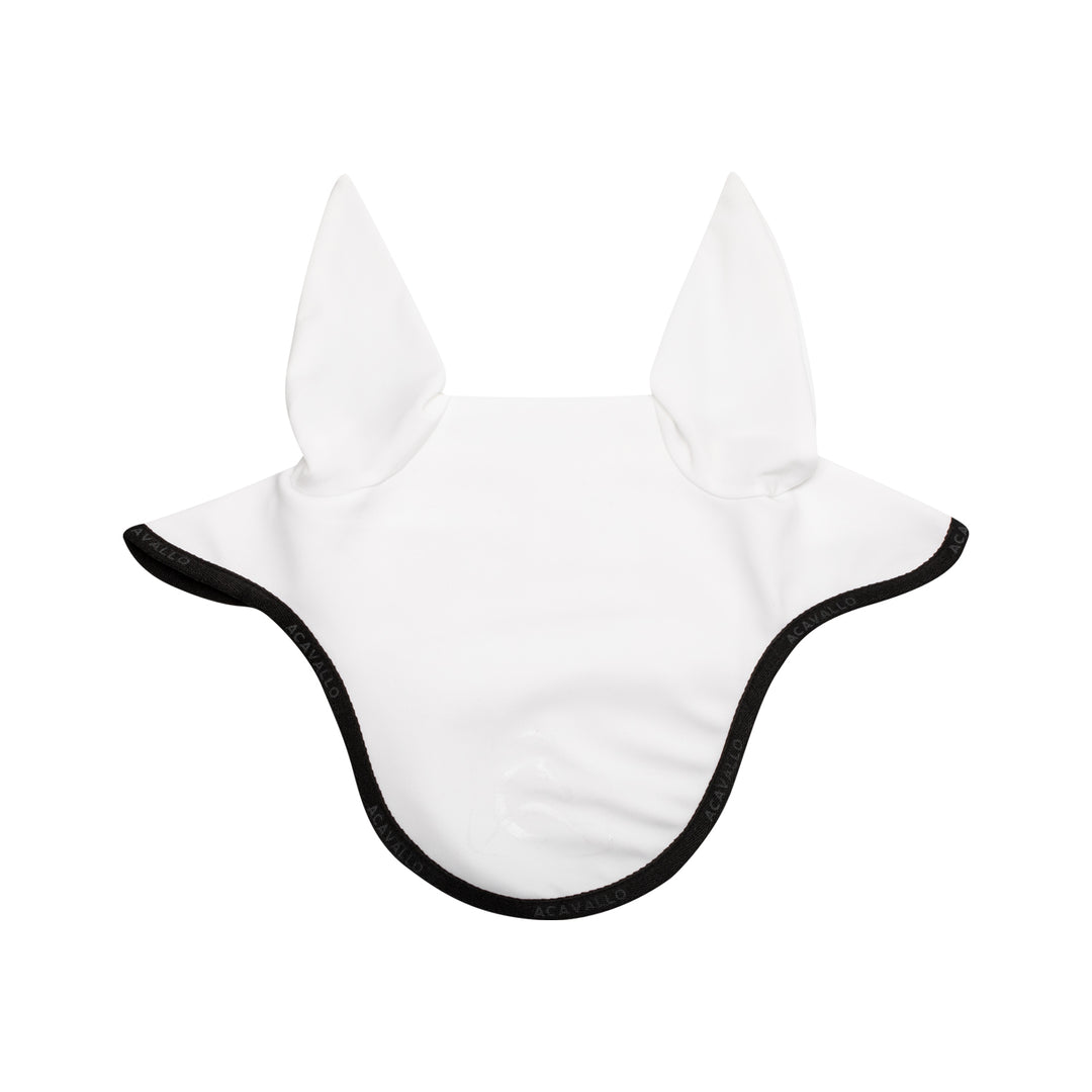 Acavallo Elastane Fly Veil Silicone Logo - White/Black