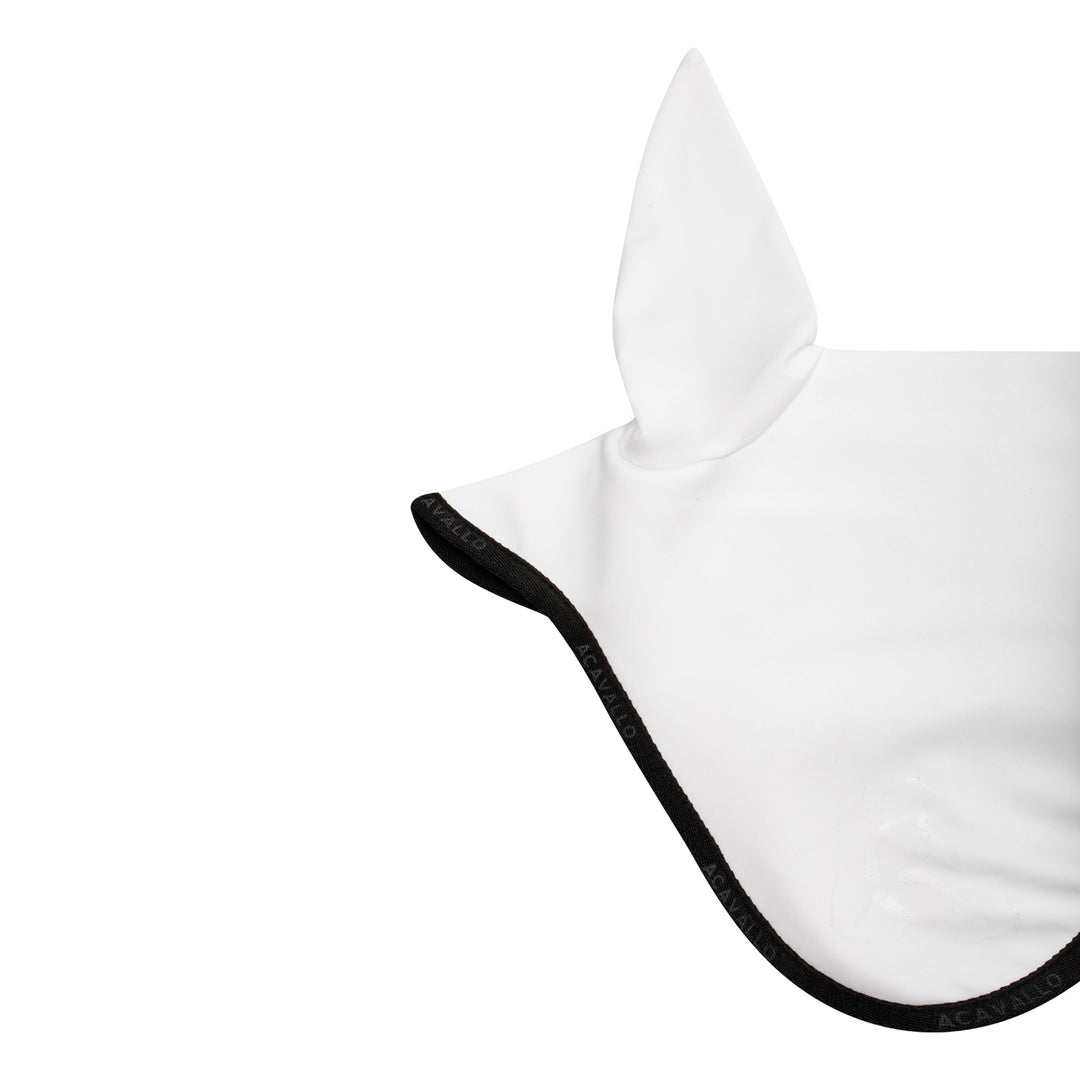 Acavallo Elastane Fly Veil Silicone Logo - White/Black