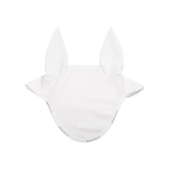 Acavallo Elastane Fly Veil Silicone Logo - White/White