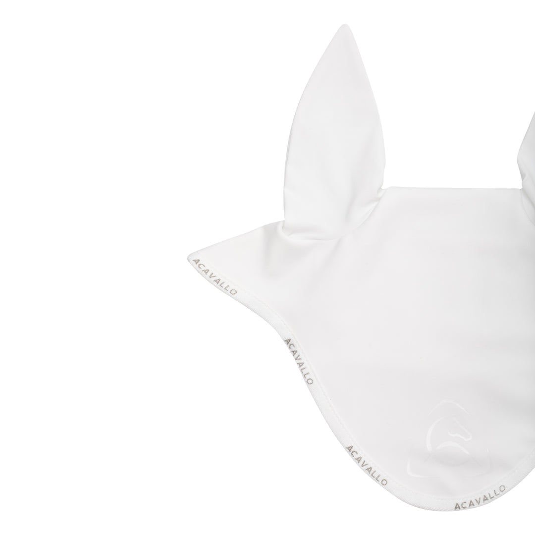 Acavallo Elastane Fly Veil Silicone Logo - White/White