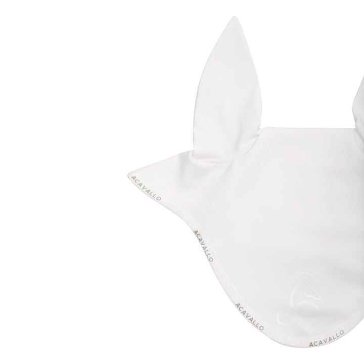 Acavallo Elastane Fly Veil Silicone Logo - White/White