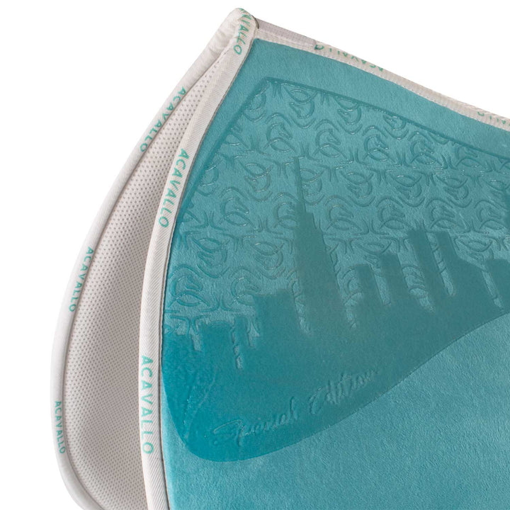 Acavallo Special Edition Saddle Pad JS Classic Withers 3D Spacer Silicone Grip - Sky Blue