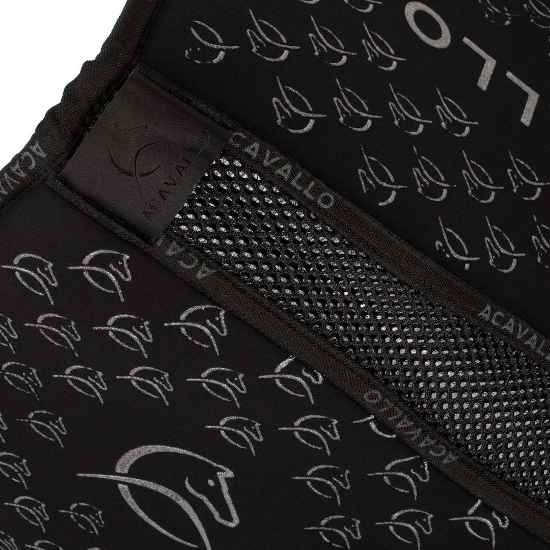 Acavallo Saddle Pad JS Classic Bamboo Silicone Grip - Black/Black