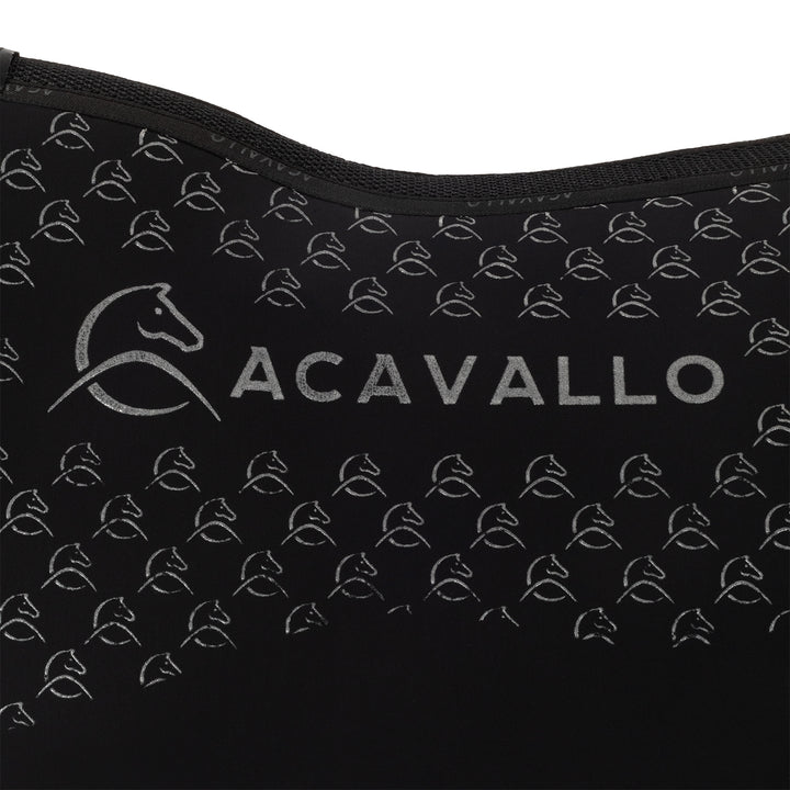 Acavallo Saddle Pad JS Classic Bamboo Silicone Grip - Black/Black