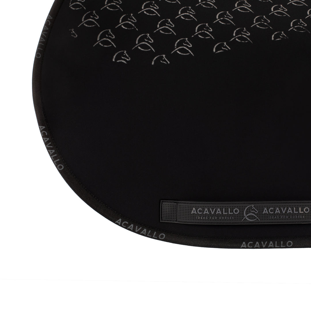Acavallo Saddle Pad JS Classic Bamboo Silicone Grip - Black/Black